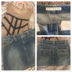 Tommy Hilfiger denim mini skirt ✨